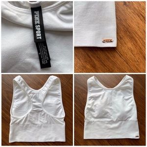 Pink Sport SEAMLESS SQUARE-NECK SPORTS CROP